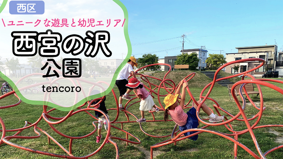 札幌市西区 西宮の沢公園 不思議な遊具いっぱい 地元小学生に人気の公園