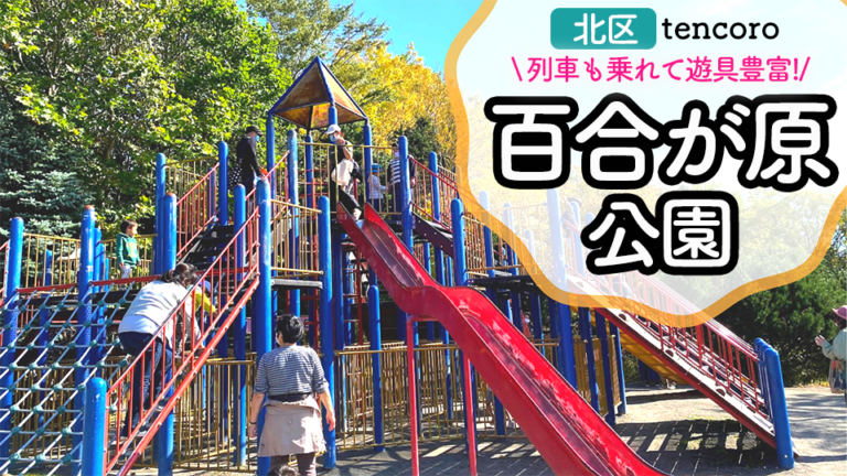 札幌市北区 百合が原公園 コンビ遊具が沢山 迷路に列車 1日楽しい広々公園